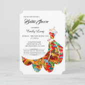 Invitation Fête de l'mariée chinoise de dragon de nuages (Debout devant)