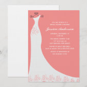 Invitation Fête de l'mariée Coral Mariage Gown (Devant / Derrière)