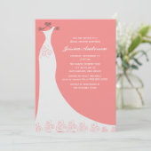 Invitation Fête de l'mariée Coral Mariage Gown (Debout devant)