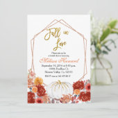 Invitation Fête de l'mariée d'amour pour un Citrouille blanc (Debout devant)