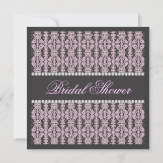 Invitation Fête de l'mariée de bijoux en dentelle noire et Li