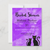 Invitation Fête de l'mariée de Black Cats Witchween (Devant)