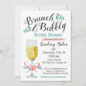 Invitation Fête de l'mariée de Brunch et de Bubbly (Devant)