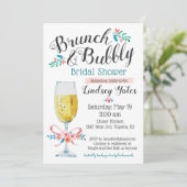 Invitation Fête de l'mariée de Brunch et de Bubbly (Debout devant)