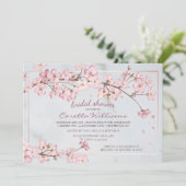 Invitation Fête de l'mariée de cadre Cherry Blossoms (Debout devant)