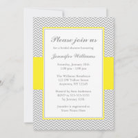 Fête de l'mariée de Chevron jaune et gris