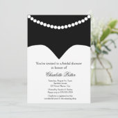 Invitation Fête de l'mariée de collier de perle de Mariage (Debout devant)