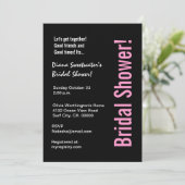 Invitation Fête de l'mariée de conception du léopard des neig (Debout devant)