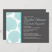 Invitation Fête de l'mariée de destination des coquillages mo (Devant / Derrière)