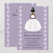 Invitation Fête de l'mariée de la belle mariée afro-américain (Devant / Derrière)