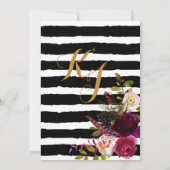 Invitation Fête de l'mariée de la flèche florale de Boho Fall (Dos)