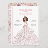 Invitation Fête de l'mariée de la mariée Glam (Devant / Derrière)