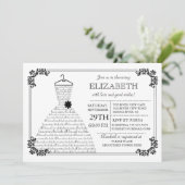 Invitation Fête de l'mariée de la robe Mariage de mariée mode (Debout devant)