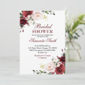 Invitation Fête de l'mariée de la Rose rouge (Debout devant)