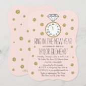 Invitation Fête de l'mariée de la Saint-Sylvestre de l'anse D (Devant / Derrière)