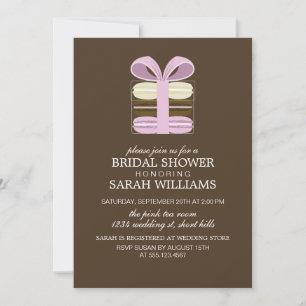 Invitation Fête de l'mariée de Lavender French Macarons