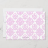 Invitation Fête de l'mariée de lingerie en dentelle blanche (Dos)