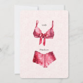 Invitation Fête de l'mariée de lingerie en sous-vêtements (Dos)
