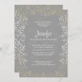 Invitation Fête de l'mariée de l'or et de l'argent du bébé (Devant / Derrière)