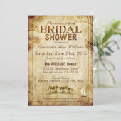 Invitation Fête de l'mariée de mariage de destination de l'îl (Debout devant)