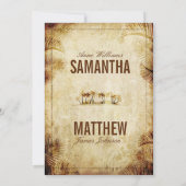 Invitation Fête de l'mariée de mariage de destination de l'îl (Dos)