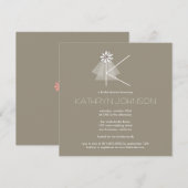 Invitation Fête de l'mariée de monogramme de la mariée à la l (Devant / Derrière)