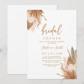 Invitation Fête de l'mariée de palmiers séchés en terre cuite (Devant / Derrière)