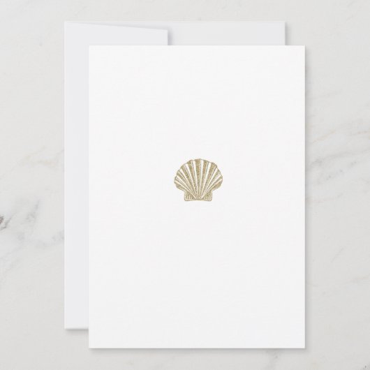 Invitation Fête de l'mariée de plage (Dos)