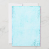 Invitation Fête de l'mariée de Roses Turquoises de la Tour Ei (Dos)