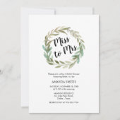 Invitation Fête de l'mariée de serrure en aquarelle épaisse (Devant)