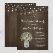 Invitation Fête de l'mariée de thé russe pour les bébés respi (Devant / Derrière)