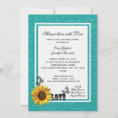 Invitation Fête de l'mariée de tournesol d'été (Dos)