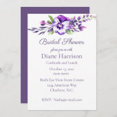 Invitation Fête de l'mariée de traitement de l'aquarelle (Devant / Derrière)