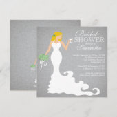 Invitation Fête de l'mariée de vin de mariée d'automne modern (Devant / Derrière)