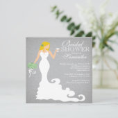 Invitation Fête de l'mariée de vin de mariée d'automne modern (Debout devant)