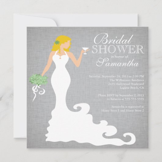 Invitation Fête de l'mariée de vin de mariée d'automne modern (Devant)