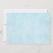 Invitation Fête de l'mariée de voyage élégante Blue Gold Flor (Dos)