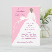 Invitation Fête de l'mariée déjeuner (Debout devant)