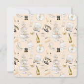 Invitation Fête de l'mariée des couples de Magnolia d'or (Dos)