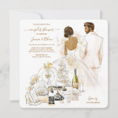 Invitation Fête de l'mariée des couples de Magnolia d'or (Devant)