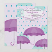 Invitation Fête de l'mariée des douches printanières (Devant / Derrière)