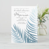 Invitation Fête de l'mariée des Feuilles à huile de palme ble (Debout devant)