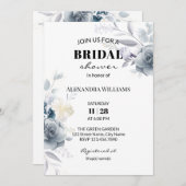 Invitation Fête de l'mariée des fleurs d'aquarelle (Devant / Derrière)