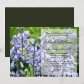 Invitation Fête de l'mariée des fleurs de Bluebell (Devant / Derrière)