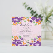 Invitation Fête de l'mariée des fleurs tropicales modernes d' (Debout devant)