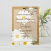 Invitation Fête de l'mariée des marguerites blanches de Mason (Debout devant)