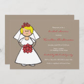 Invitation Fête de l'mariée des mariées Mariages de jote cari (Devant / Derrière)