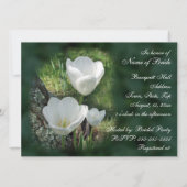 Invitation Fête de l'mariée des tulipes blanches (Dos)