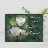 Invitation Fête de l'mariée des tulipes blanches (Debout devant)