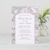 Invitation Fête de l'mariée d'été de Boho Lavender Floral Dam (Debout devant)